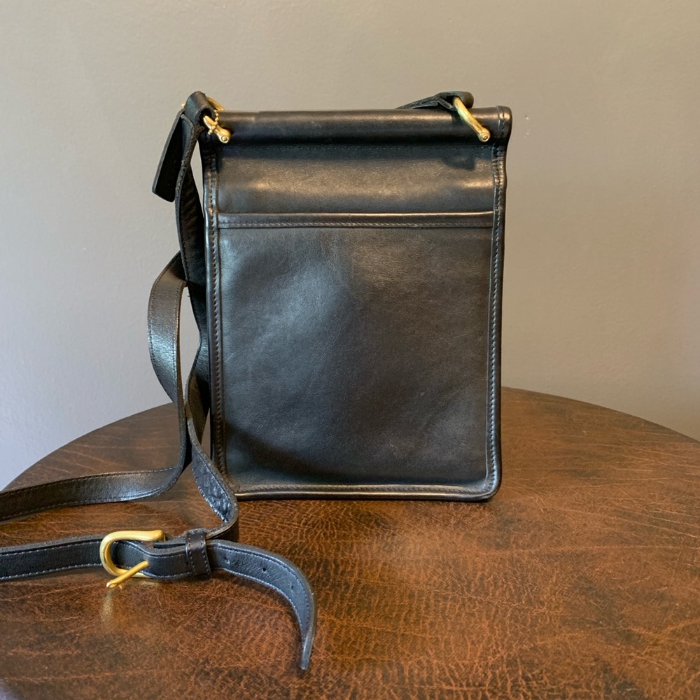 Vintage COACH Murphy Station Bag 9930 Classic Black Leather Handbag - Picture 2 of 7